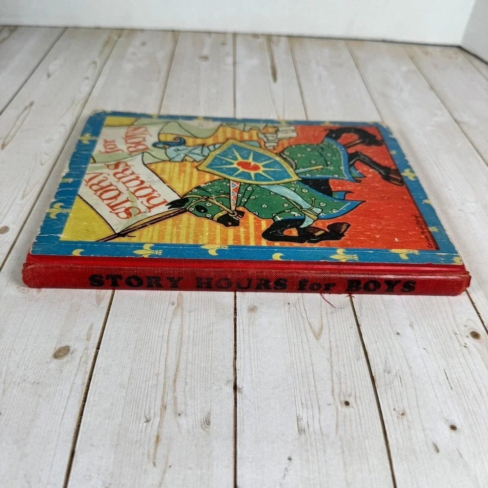 Story Hours for Boys 1923 Saalfield Publishing Vtg Children's Book Illustrated